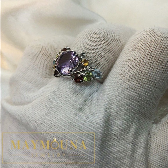 Jewelry - ❌SOLD❌ MULTI GEMSTONES 925 STERLING SILVER RING
